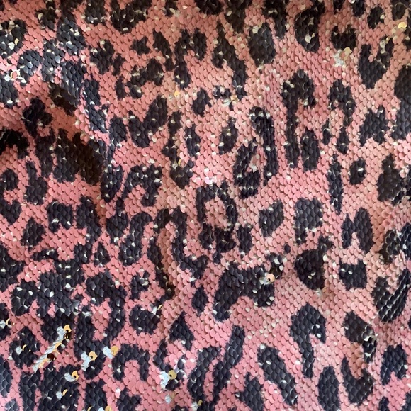 FREE PEOPLE SEQUIN CHEETAH 🐆 PRINT MINI SKIRT SIZE 2 - Picture 7 of 8